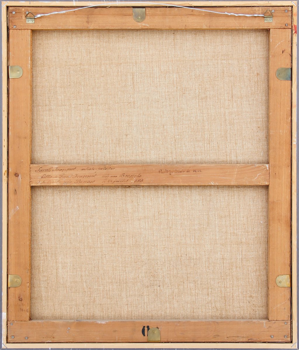 Sarah JEANNOT (1883-1958) — Ecole suisse — Autoportrait — Huile sur toile, signée et datée 1911-photo-4