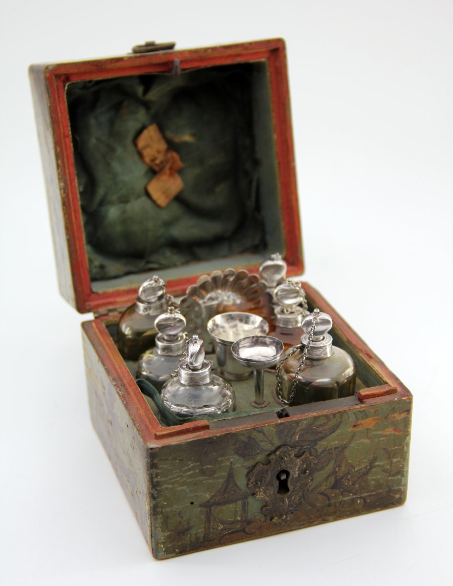 A Very Complete Perfume Set With 6 Bottles — Louis XV Period, Paris 1738–1744