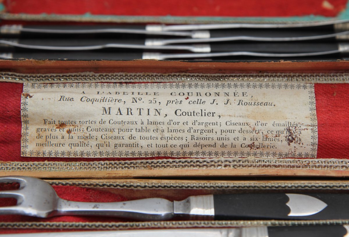 Knives & Service Set, Empire Period By Martin, Cutler In Paris-photo-3
