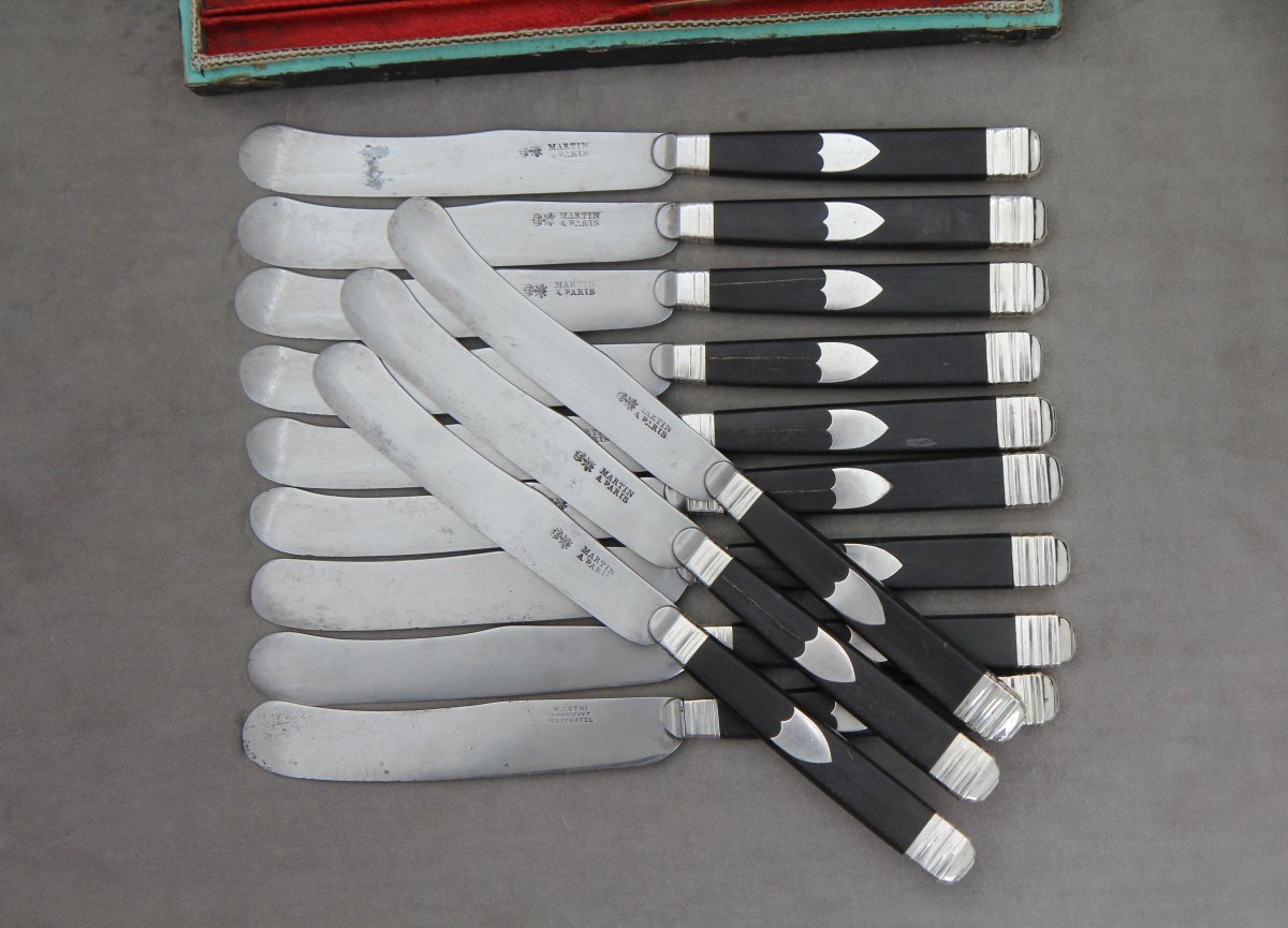 Knives & Service Set, Empire Period By Martin, Cutler In Paris-photo-6