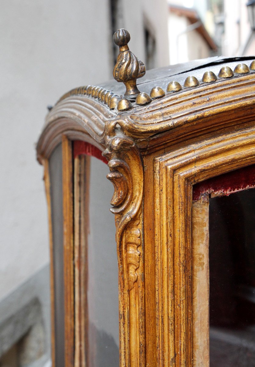 Chaise à porteurs d'époque Louis XV, vers 1760, en très bel état d'origine-photo-2
