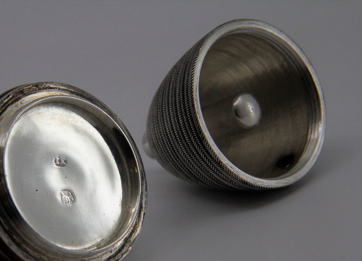 Small Silver Beehive-shaped Reel, Austria, Vienna 1865-photo-3