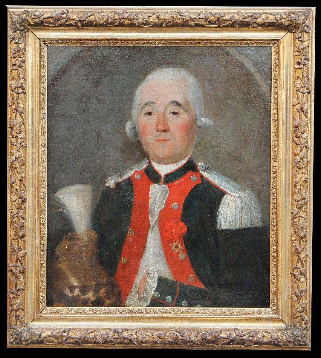 Portrait d'officier du 22e régiment de dragons Languedoc, époque Louis XVI, vers 1780-photo-3