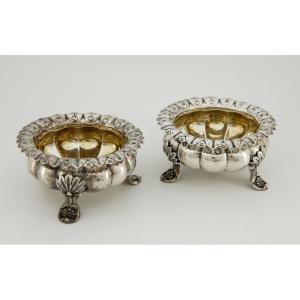 Paire de salerons en argent sterling, orfèvres Edward Barnard & Sons, William IV, Londres 1834