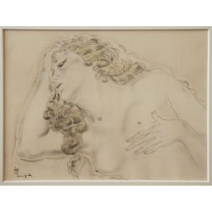 Tsuguharu Foujita (1886-1968) - The Sleeping Blonde, Circa 1930 - Heliogravure On Arches