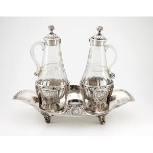 Huilier-vinaigrier en argent massif — René-Pierre Ferrier — Epoque Louis XVI — Paris, 1781-1782