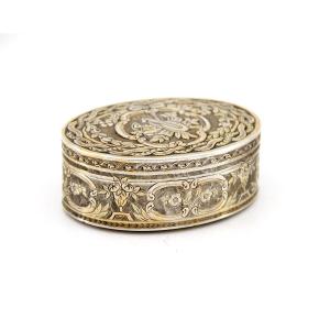 Snuffbox In Partially Gilded Silver - Claude Guignard - Louis XVI Period - Paris, 1775-1776