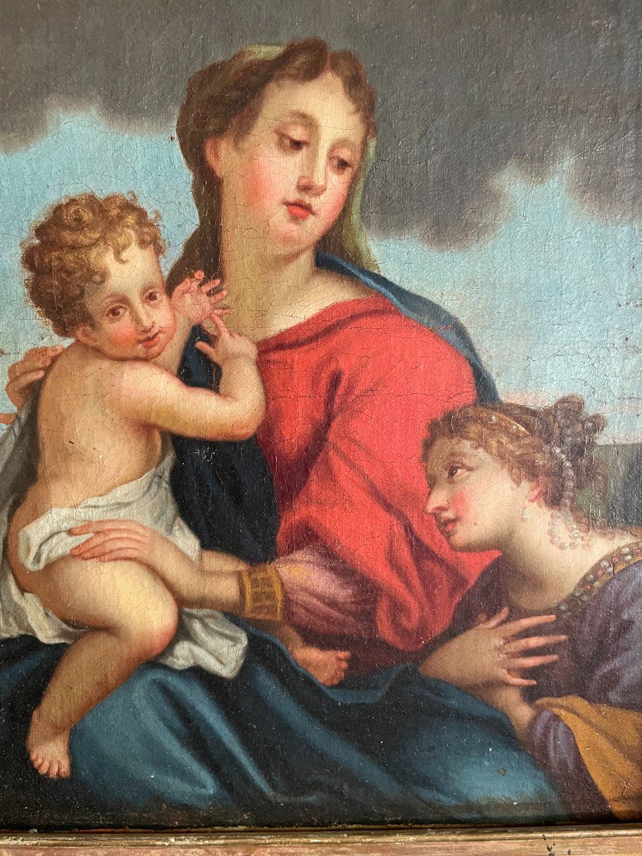 Virgin And Child And St. Catherine 17th Century -photo-3