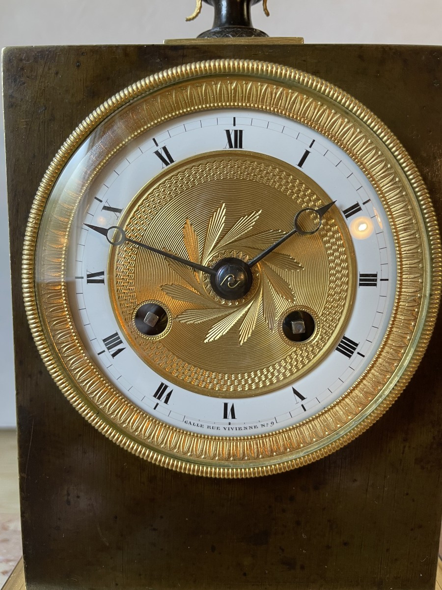 Desk Clock Signed Galle, 28.5.-photo-4