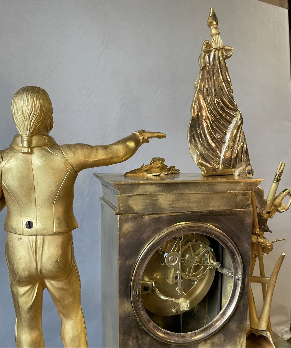 "honor And Fatherland" Clock Circa 1820, Height 54.-photo-8