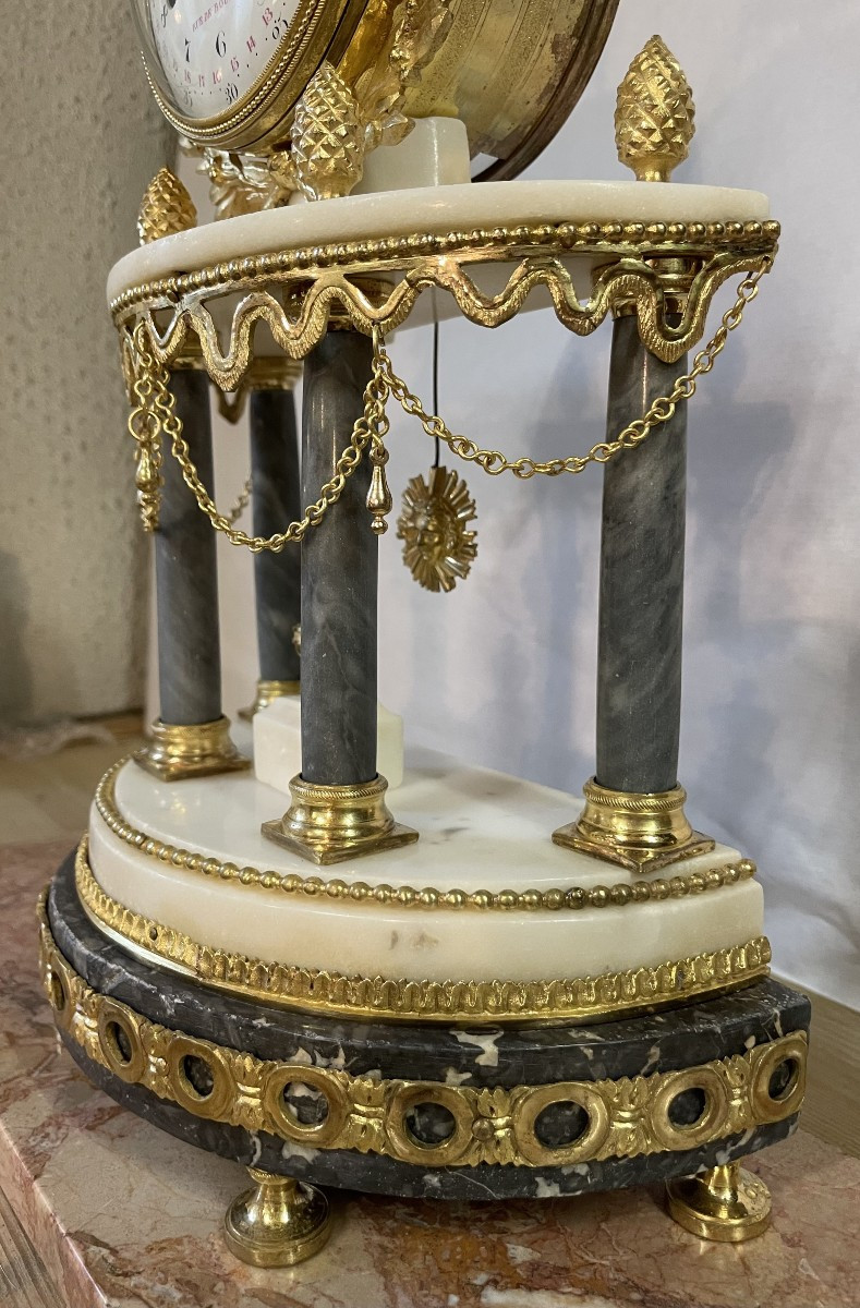 Pendule Louis XVI datée 7 Bre 1789 à Quantième-photo-7