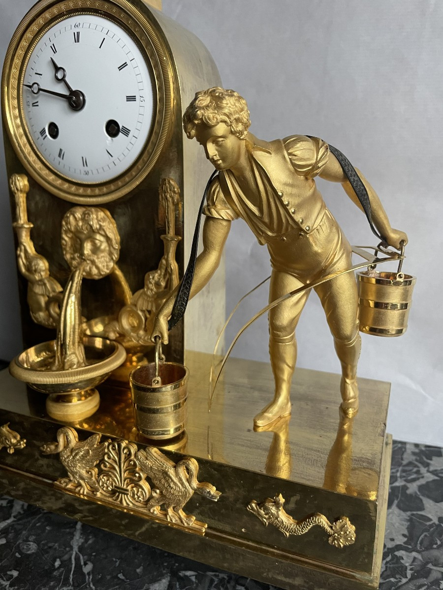 PENDULE EMPIRE AU PORTEUR D'EAU -photo-2