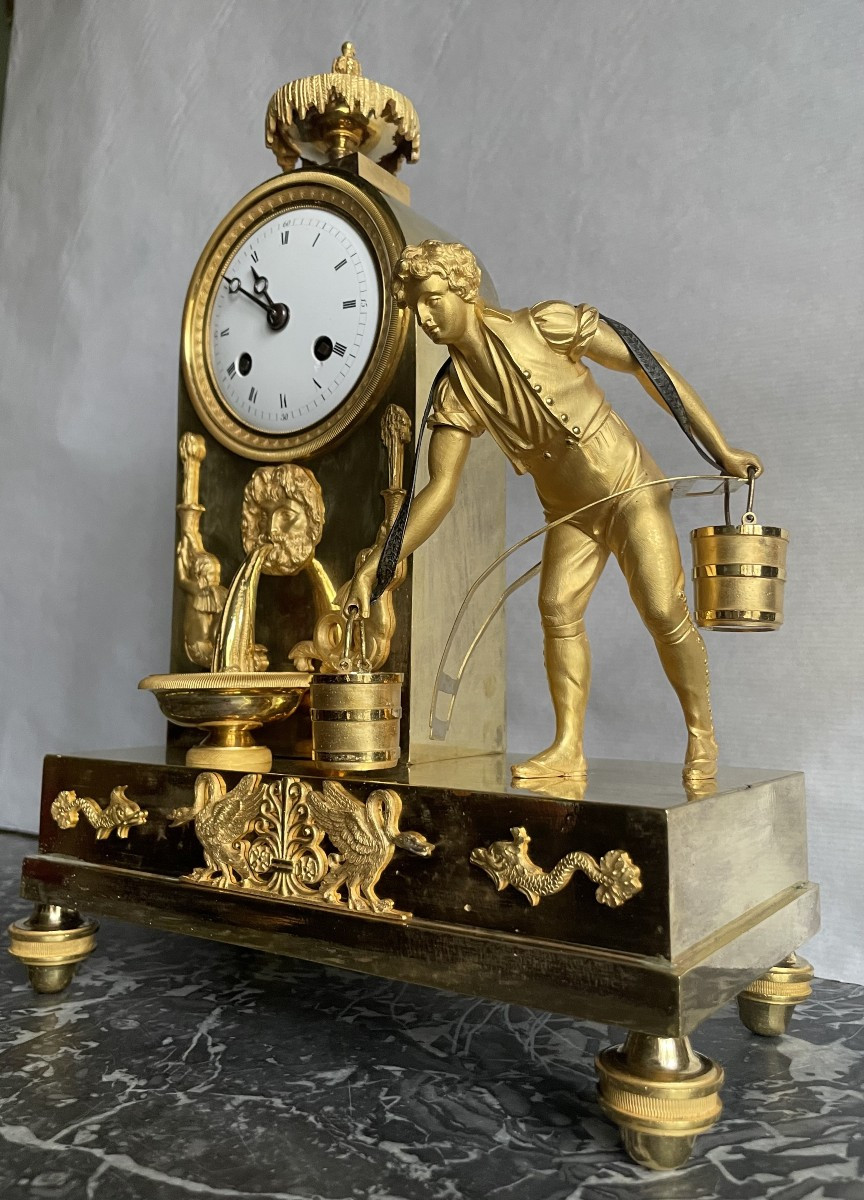 PENDULE EMPIRE AU PORTEUR D'EAU -photo-3