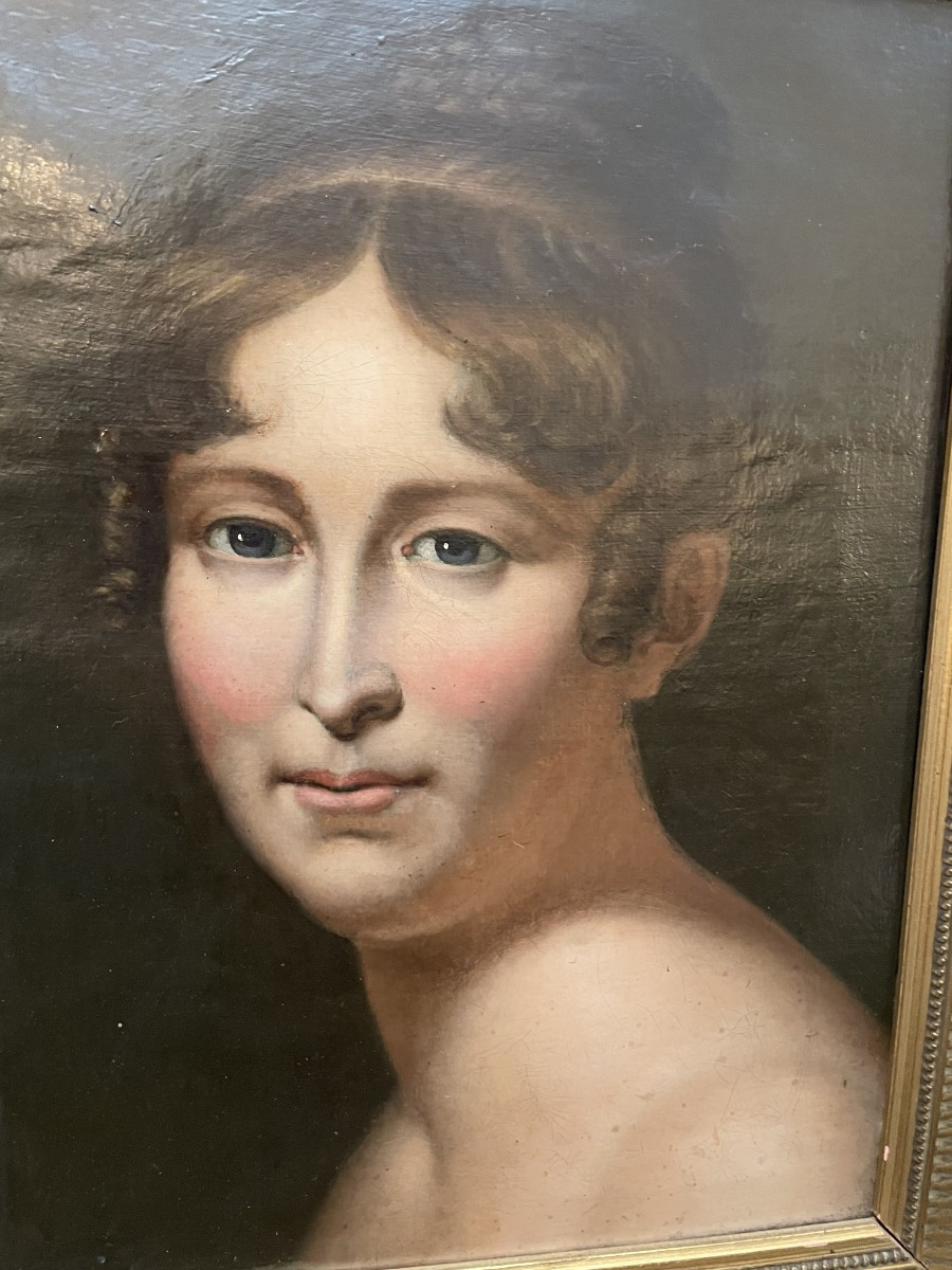 Madame Récamier, Oil On Canvas, Framed-photo-2