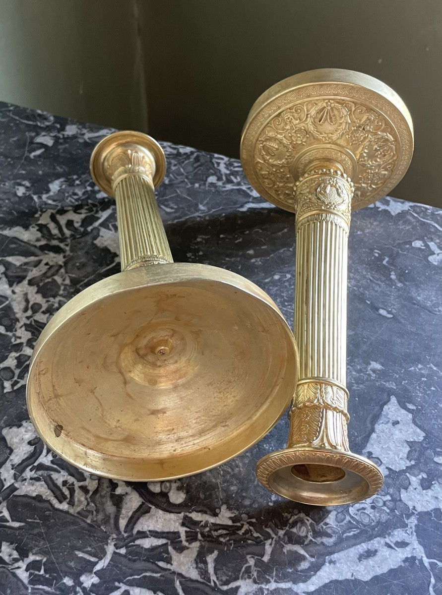 Empire Candlesticks By Gérard-jean Galle, Gf Brand-photo-3