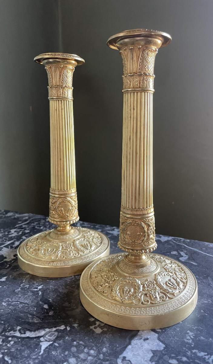 Empire Candlesticks By Gérard-jean Galle, Gf Brand-photo-4