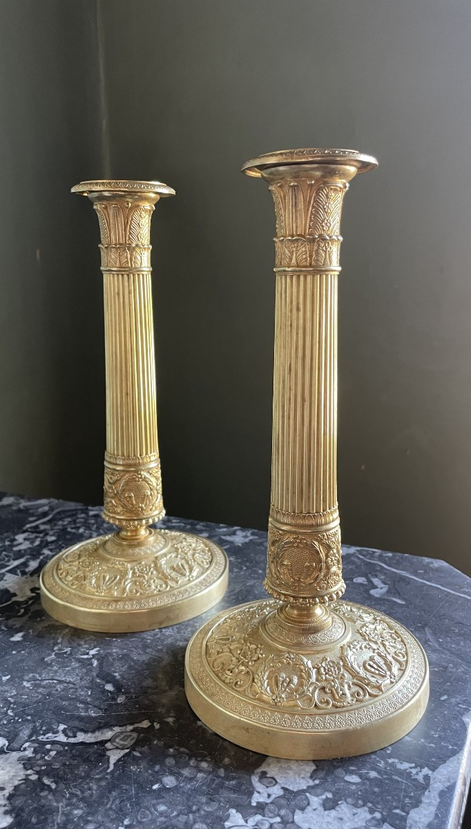 Empire Candlesticks By Gérard-jean Galle, Gf Brand