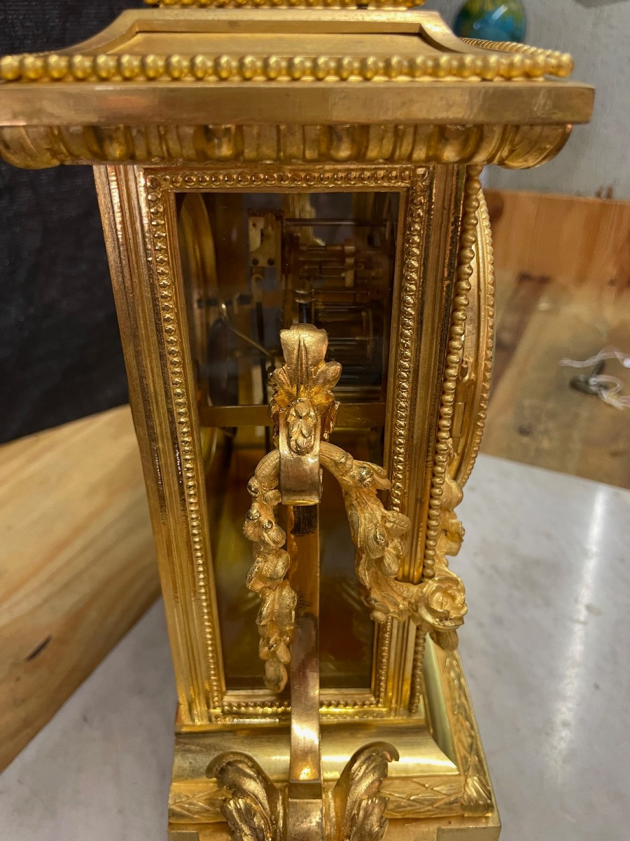 Bronze Clock By Thiebaut Freres Paris , Ht 46.-photo-3