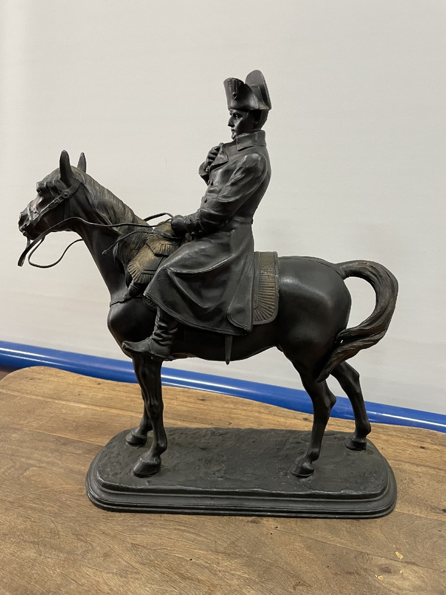 Napoleon Statue Equestrian Regule , Ht 40.-photo-6
