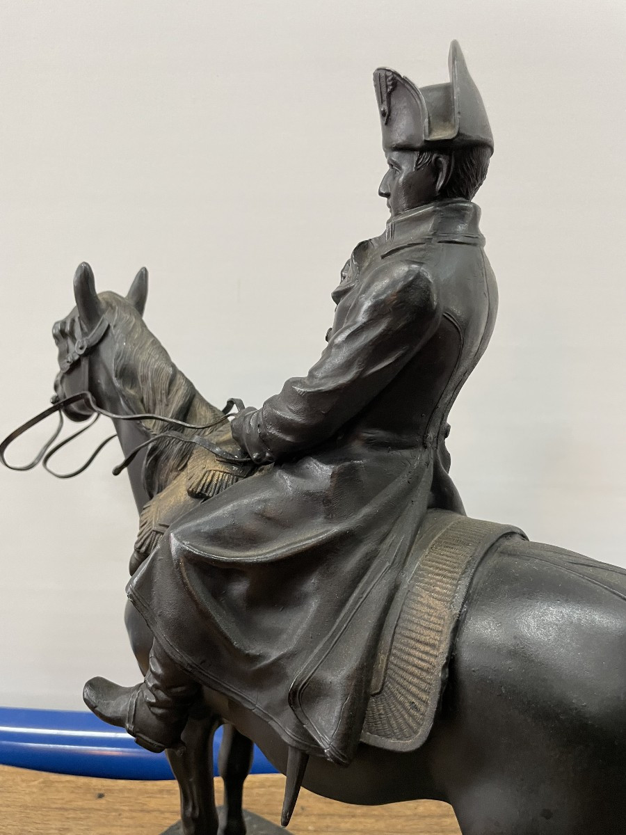 Napoleon Statue Equestrian Regule , Ht 40.-photo-8