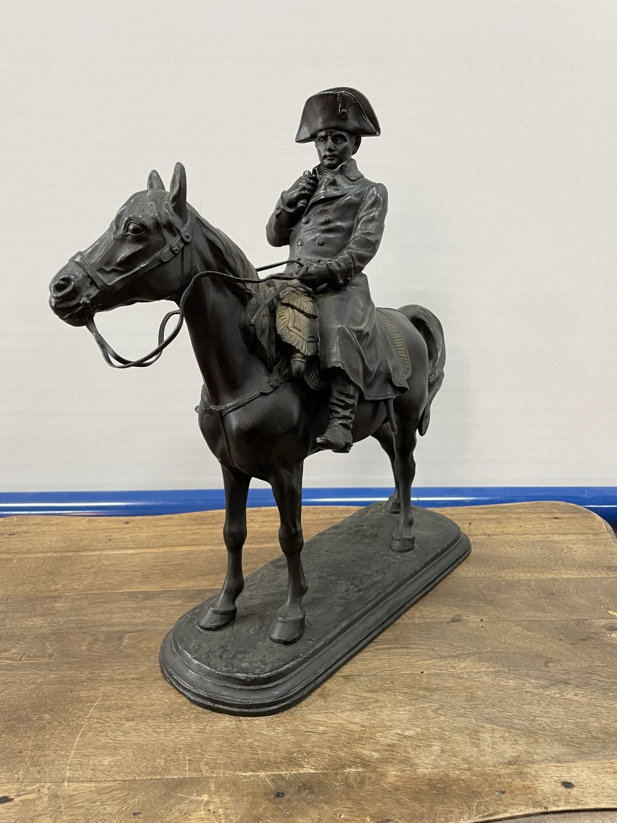 Napoleon Statue Equestrian Regule , Ht 40.