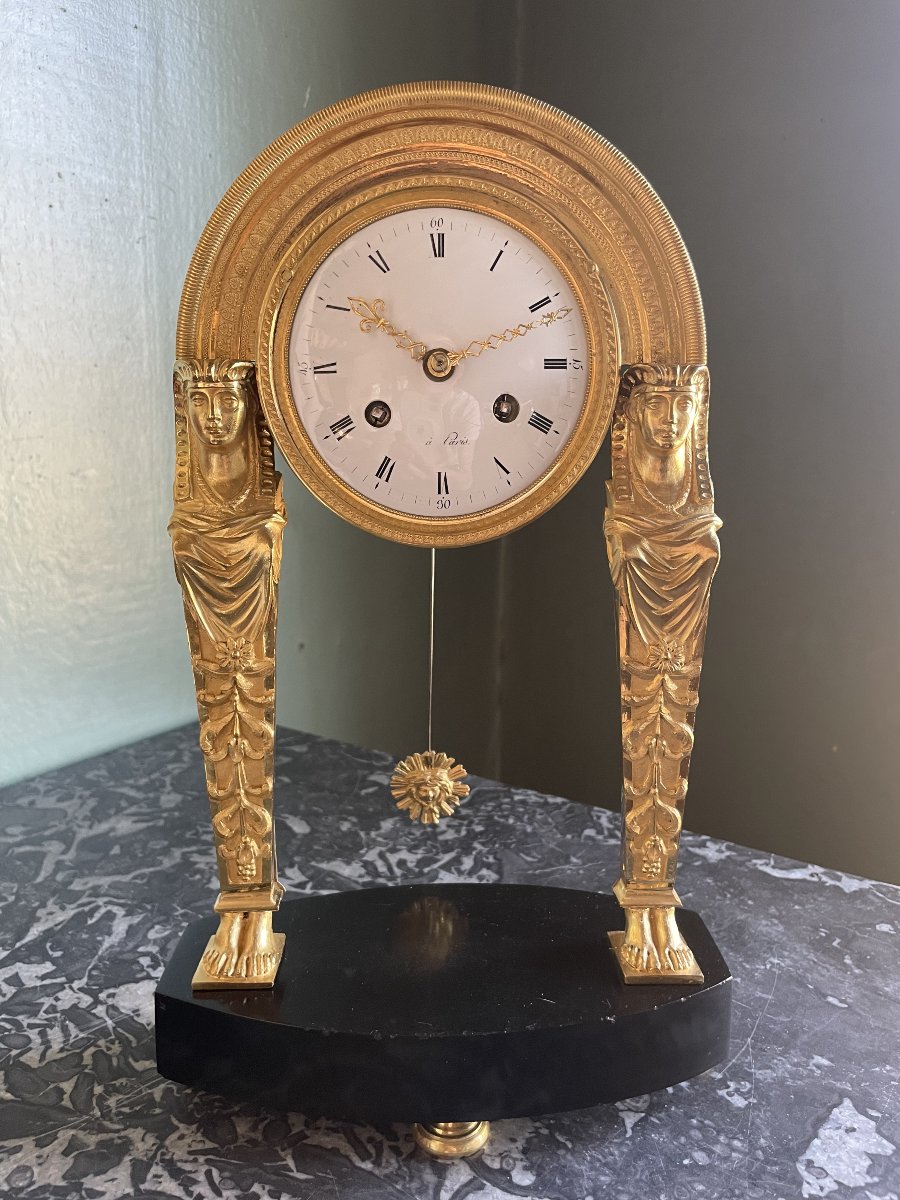 PENDULE DIRECTOIRE , HT 35.