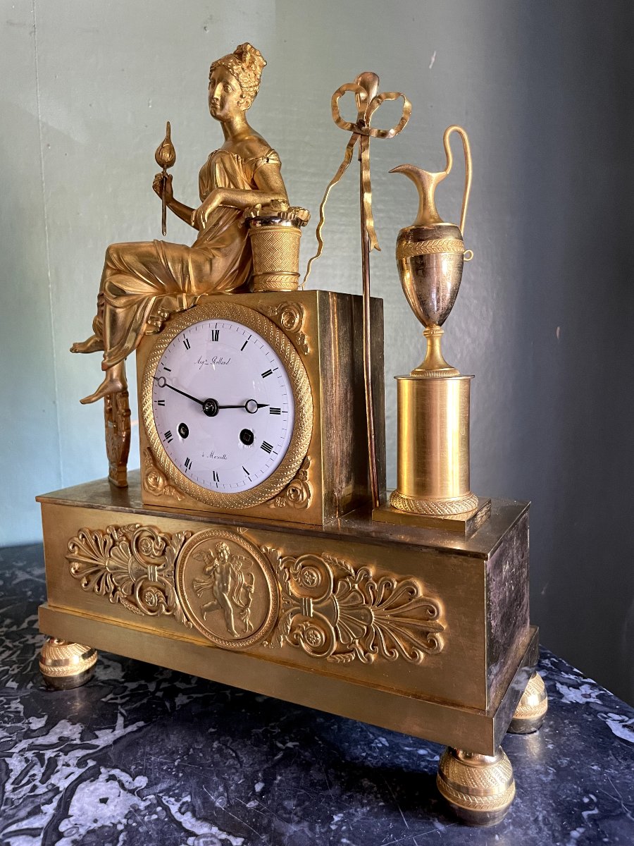 Empire Clock "la Fileuse"-photo-3
