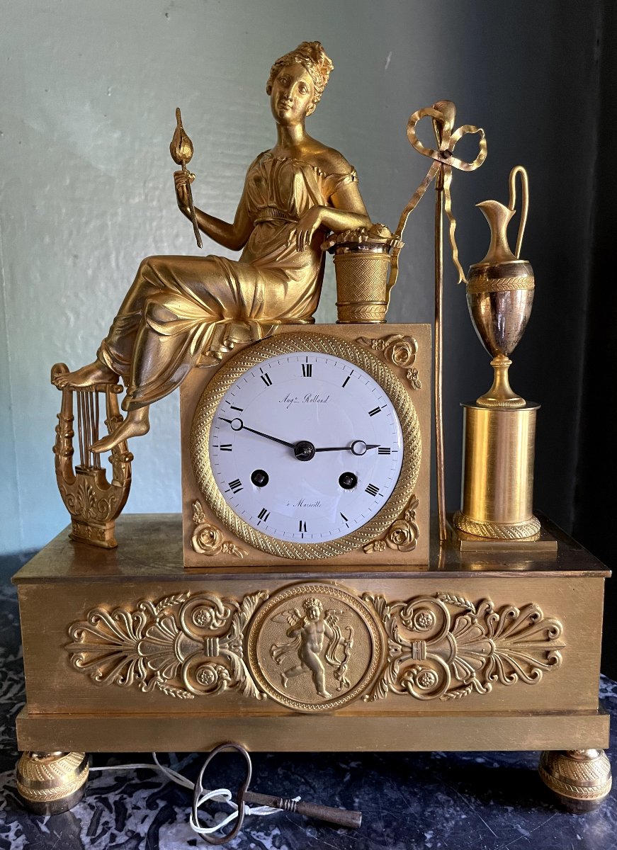 Empire Clock "la Fileuse"