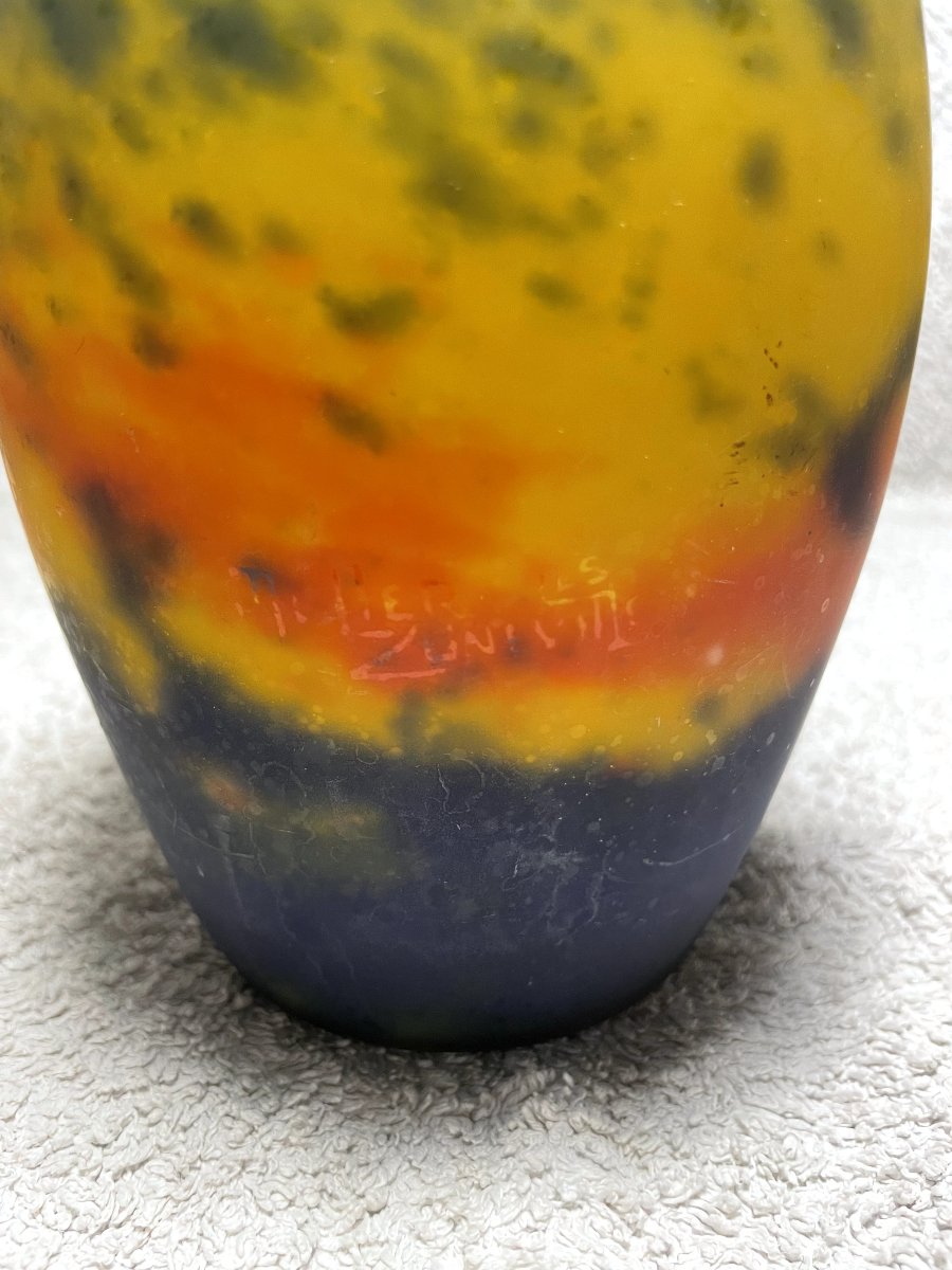 VASE MÜLLER FRERES LUNEVILLE , HT 19,5.-photo-2
