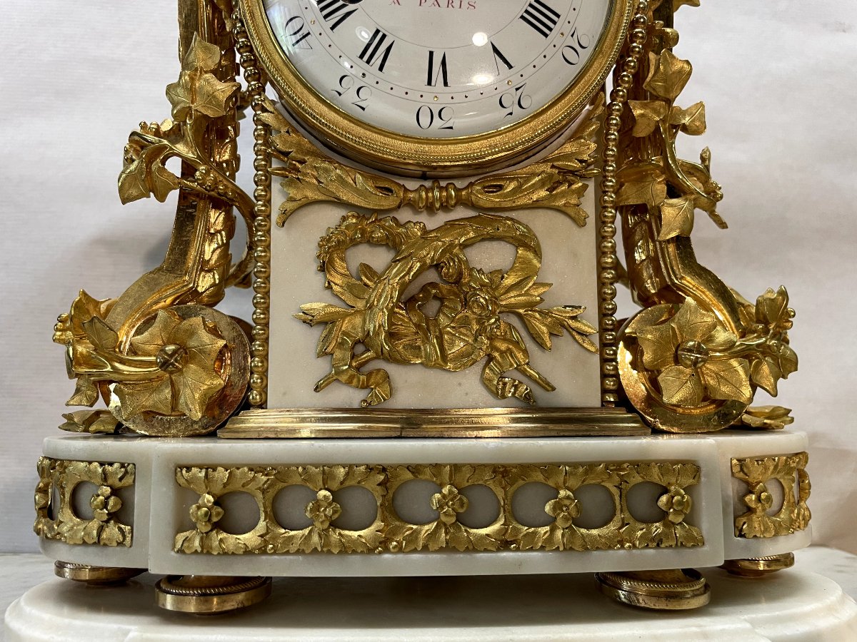 PENDULE D'EPOQUE LOUIS XVI , CRONIER à PARIS.-photo-4