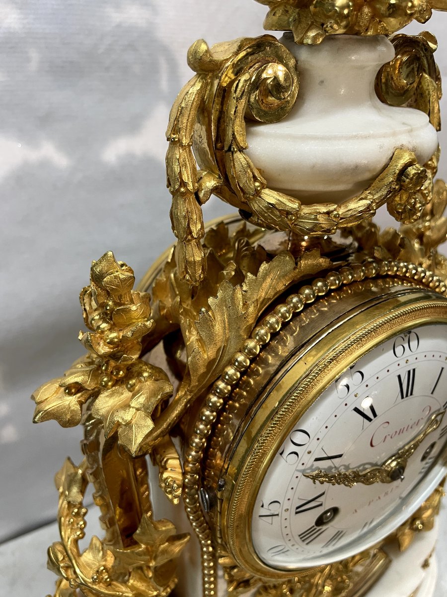 PENDULE D'EPOQUE LOUIS XVI , CRONIER à PARIS.-photo-1