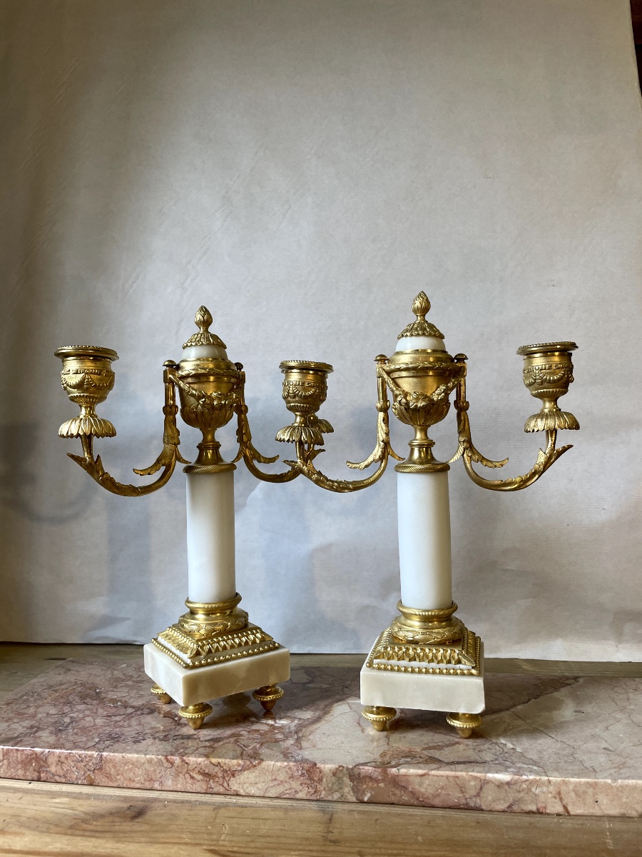 PAIRE DE CHANDELIERS -photo-2