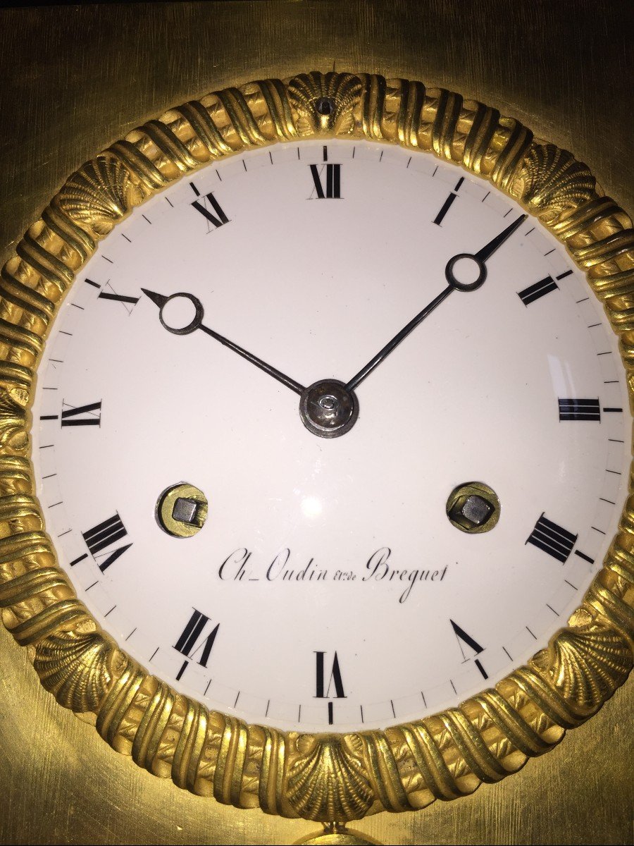 Royalist Pendulum Of Oudin Pupil Of Breguet, Ht 50.-photo-2