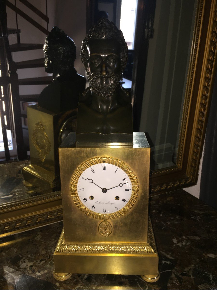 Royalist Pendulum Of Oudin Pupil Of Breguet, Ht 50.-photo-1