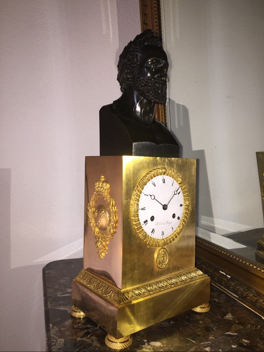 Royalist Pendulum Of Oudin Pupil Of Breguet, Ht 50.-photo-5