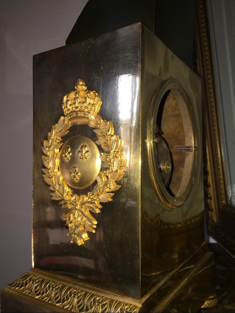 Royalist Pendulum Of Oudin Pupil Of Breguet, Ht 50.-photo-6