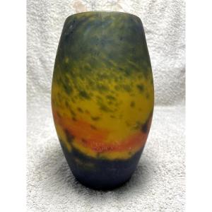 Müller Freres Luneville Vase, Height 19.5.