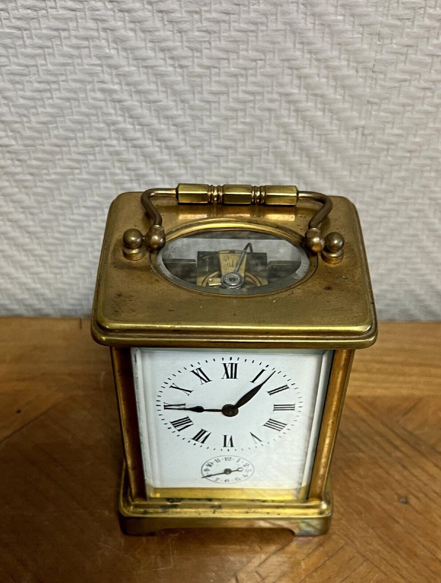 Officer's Clock In Gilt Bronze Napoleon III Period-photo-1