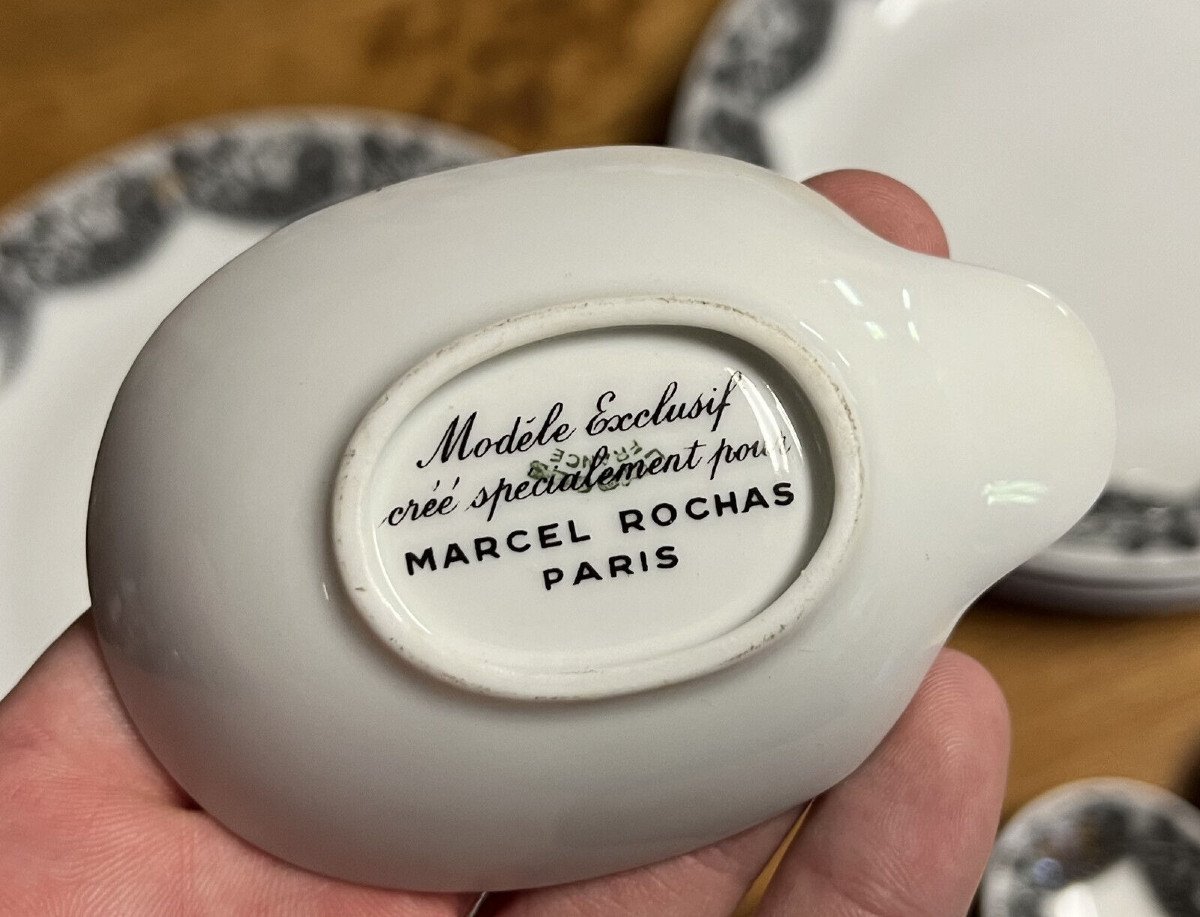 Limoges Porcelain Service Creation "marcel Rochas": Manufacture Georges Boyer-photo-3