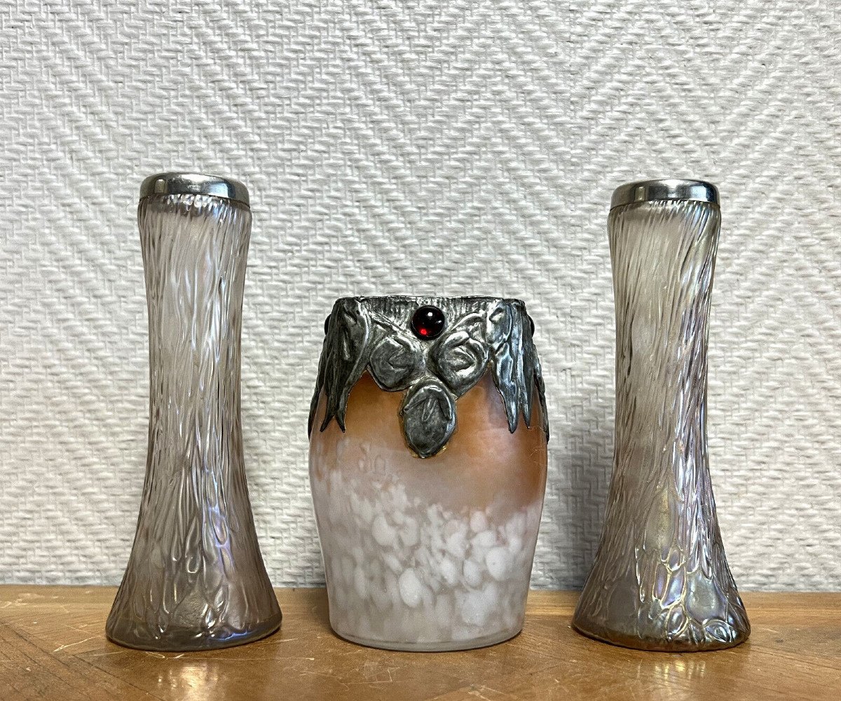 3 Art Nouveau Period Vases 
