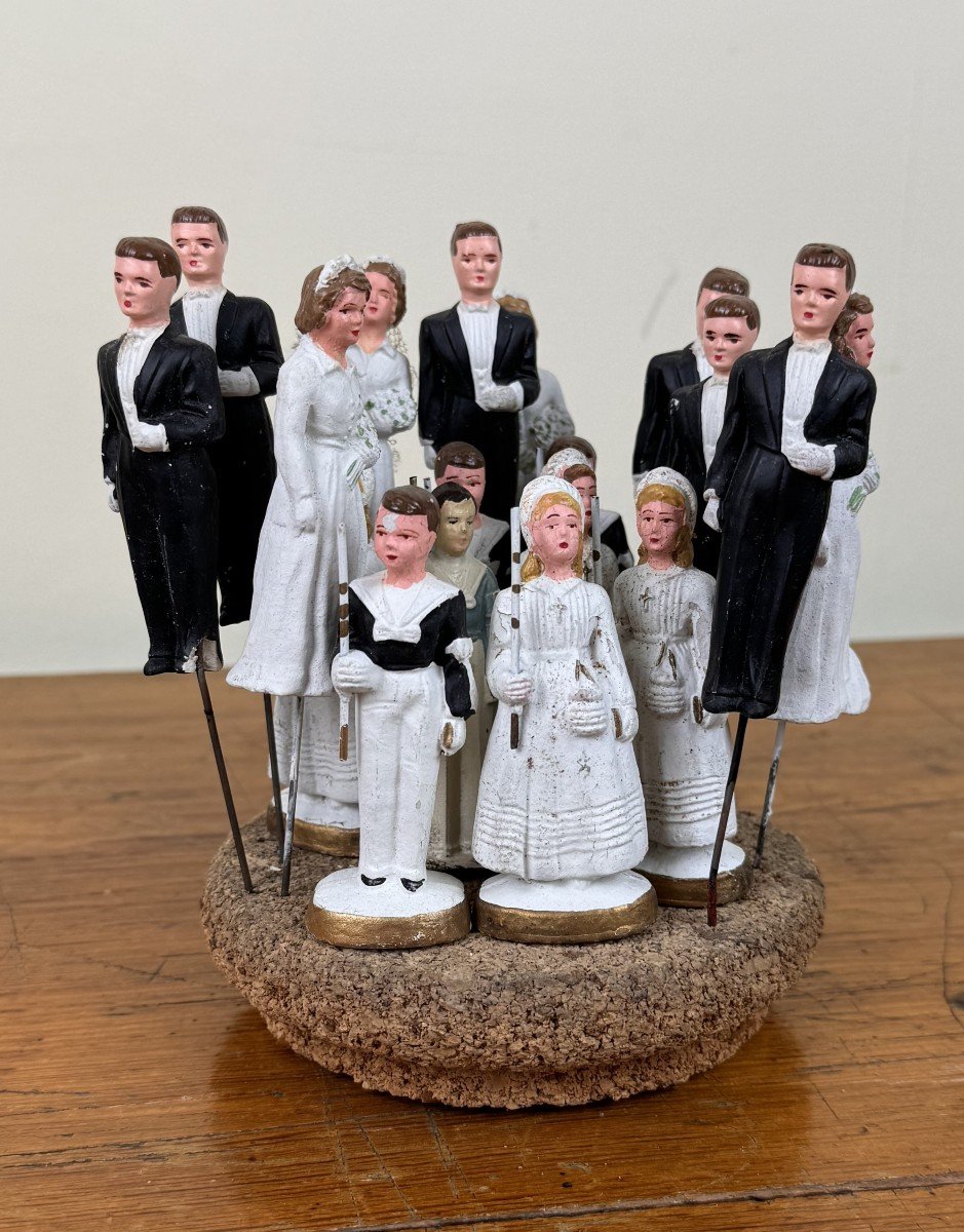 Collection De 18 Figurines Pour Pièces Montées (mariés Et Communiants) -photo-1