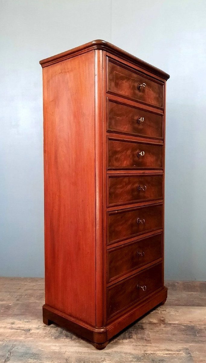 Safe Hidden In A Weekly Secretary Napoleon III Period In Mahogany-photo-2