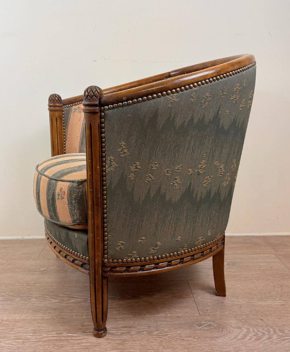 Art Deco Style Barrel Armchair-photo-7