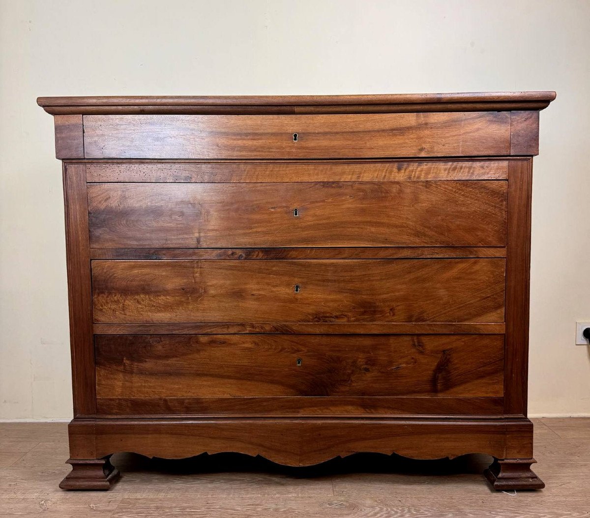 Louis Philippe Period Chest Of Drawers In Walnut-photo-1