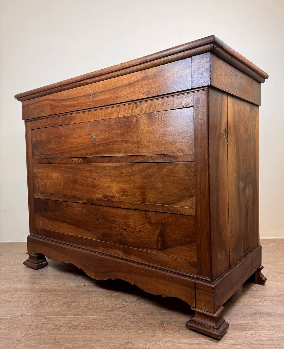 Louis Philippe Period Chest Of Drawers In Walnut-photo-6