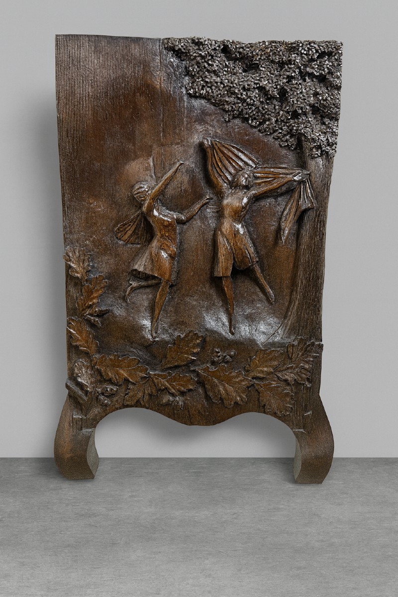 Panneau Architectural ou bas relief  En Bois Sculpté 