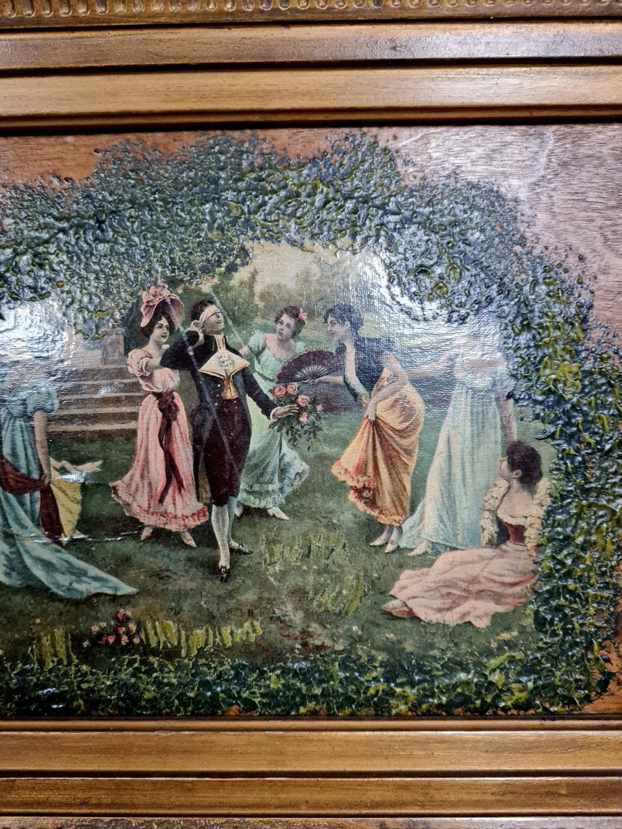Peinture Romantique Huile Sur Panneau époque XIXème  -photo-5