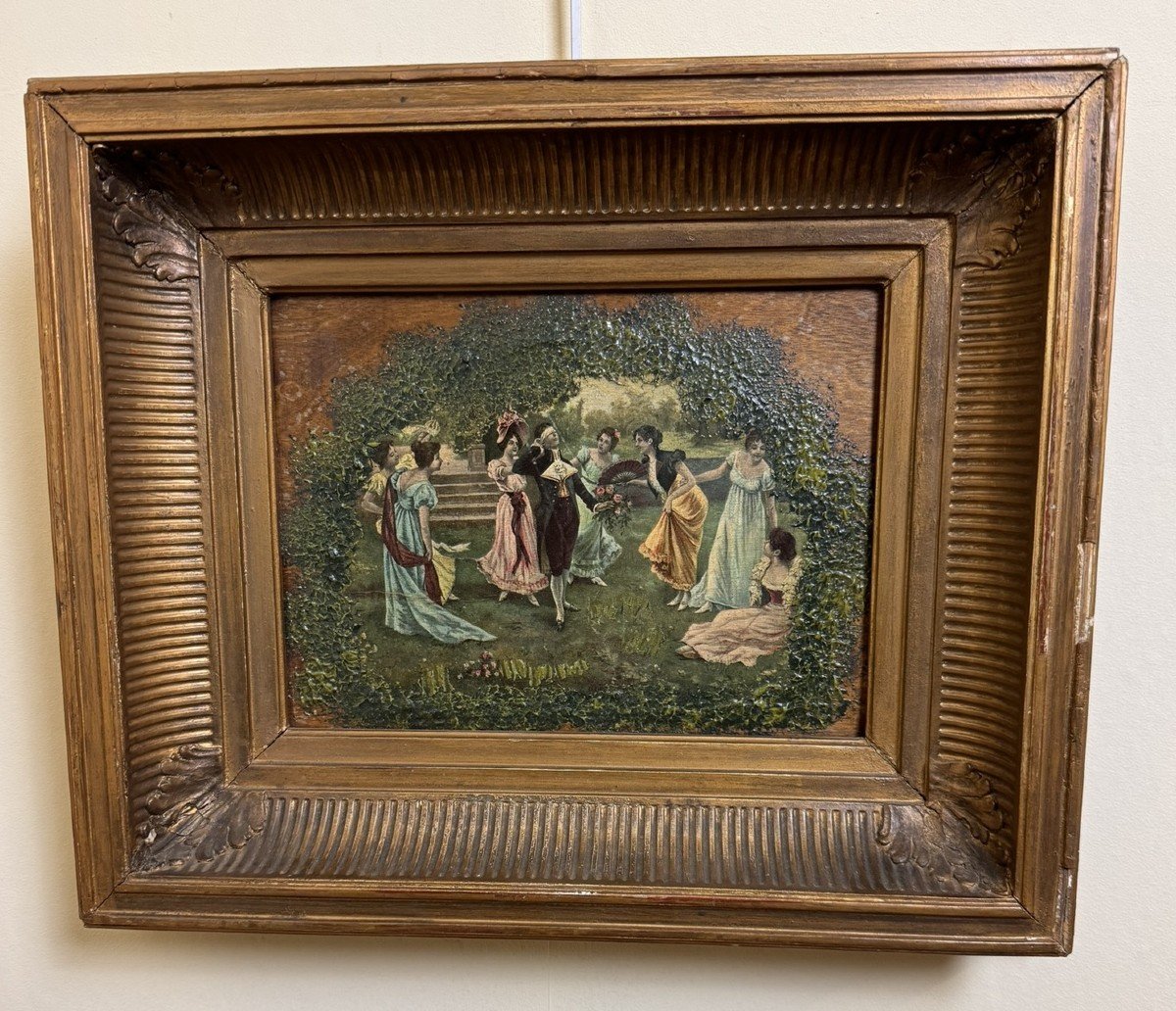 Peinture Romantique Huile Sur Panneau époque XIXème  