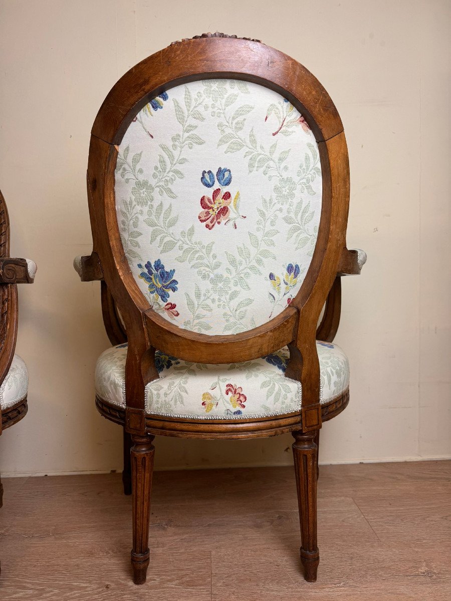 Two Armchairs Plus Two Louis XVI Style Chairs-photo-8