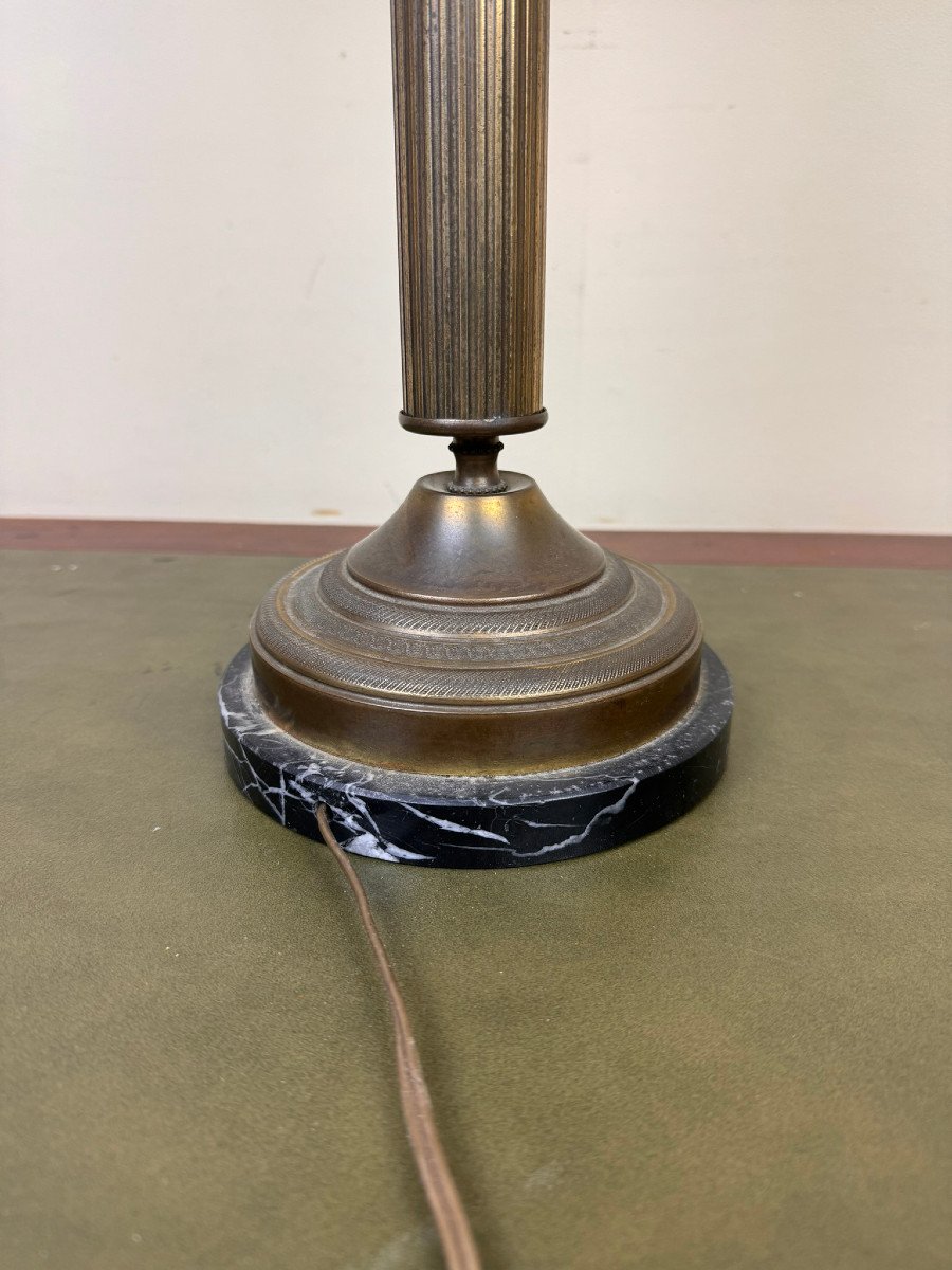Grande Lampe De Style Empire En Bronze Doré / h85 cm-photo-3